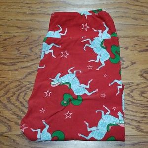 Lularoe Christmas Unicorn Leggings OS